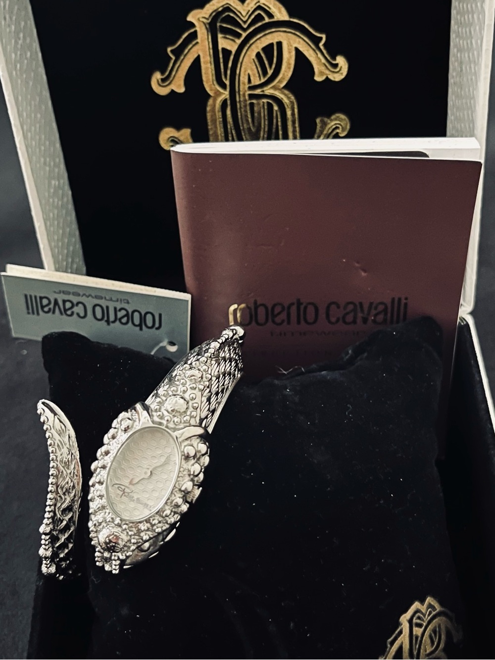 #72 NWT Roberto Cavalli by Franck Muller Snake Bracelet Watch